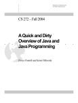 Java Overview - Computer Science, NMSU