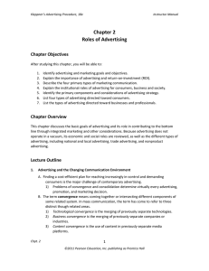 Chapter 2 Roles of Advertising - Test Bank, Manual Solution