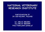 NATIONAL VETERINARY RESEARCH INSTITUTE