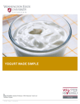 yogurt made simple - WSU Extension
