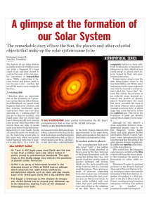 A glimpse at the formation of our Solar System