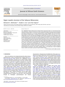 Upper mantle structure of the Saharan Metacraton