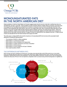 monounsaturated fats in the north american diet