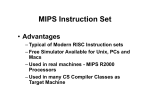 MIPS Instruction Set