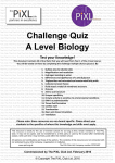 Challenge Quiz – A Level Biology Critical Facts