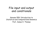File input and output and conditionals