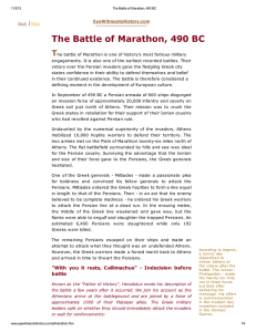 The Battle of Marathon, 490 BC
