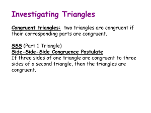 Congruent Triangles (Notes from class)