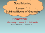 1.1 Building Blocks of Geometry