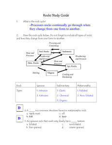 Rocks Study Guide