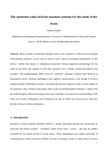 The epistemic value of brain-machine systems for the study of the