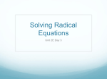 12/9 Solving Radical Equations notes File
