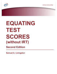 Equating Test Scores (without IRT) Second Edition