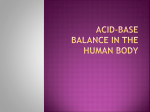 Acid-Base Balance in the Human Body