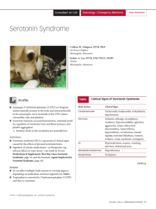 Serotonin Syndrome - Clinician`s Brief