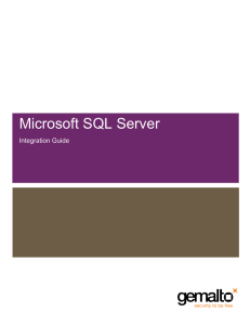 Microsoft SQL Server - SafeNet