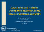 Quarantine and Isolation During the Sedgwick County Measles