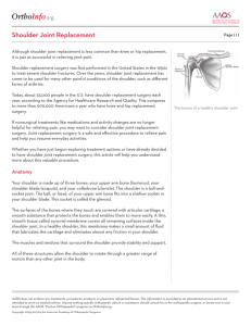 Shoulder Joint Replacement - OrthoInfo