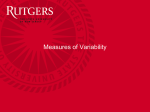 Measures of Variability or Dispersion