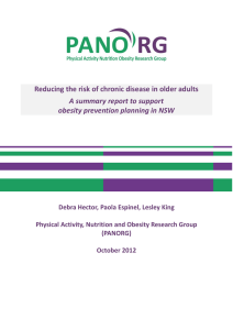 Reducing the risk of chronic disease in older adults