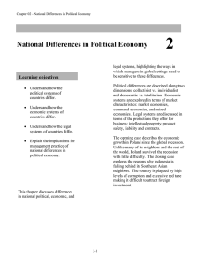 National differences in political economy