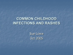 common childhood infections and rashes
