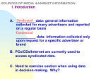 II. General Categories of Media Information
