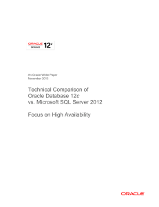 Oracle Database HA Technical Comparison