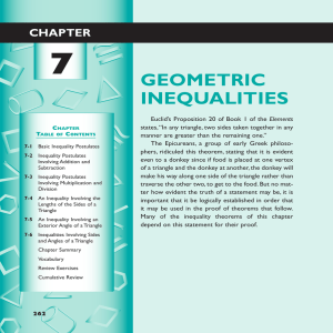 Chapter 7 Geometric Inequalities