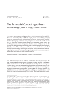 The Parasocial Contact Hypothesis