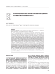 Currently important animal disease management issues in sub