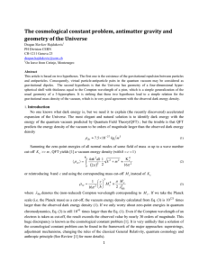 The cosmological constant problem, antimatter gravity and geometry