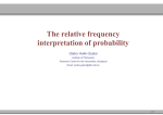 The relative frequency interpretation of probability