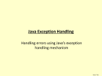 Exception handling and file input and output in Java
