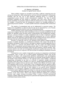 Operating System for Parallel Computing