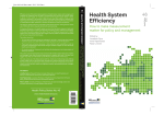 Health System Efficiency: How to make measurement