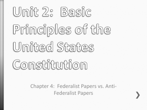 Unit 2: Basic Principles of the United States