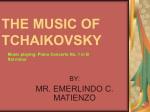 THE MUSIC OF TCHAIKOVSKY