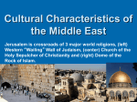Cultural Characteristics of the Middle East