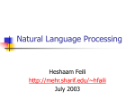 Natural Language Processing Course