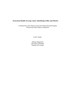 Ecosystem Health of Large Lakes - Great Lakes Fishery Commission