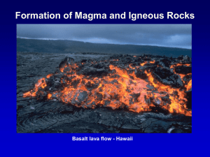 Formation of Magma and Igneous Rocks Basalt