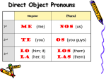 Sp 2 Direct Object Pronouns
