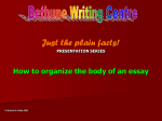 How to Organize the Body of an Essay