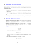 4 Elementary matrices, continued