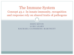 The Immune System Concept 43.1- In innate immunity, recognition