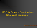 KDD for Science Data Analysis Issues and Examples