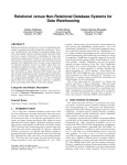 Relational versus Non-Relational Database Systems for Data