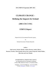 CLIMATE CHANGE – Refining the Impacts for Ireland