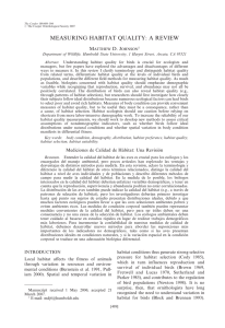 measuring habitat quality: a review